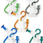 compact recycler bong with water-cycling system and elegant glass design