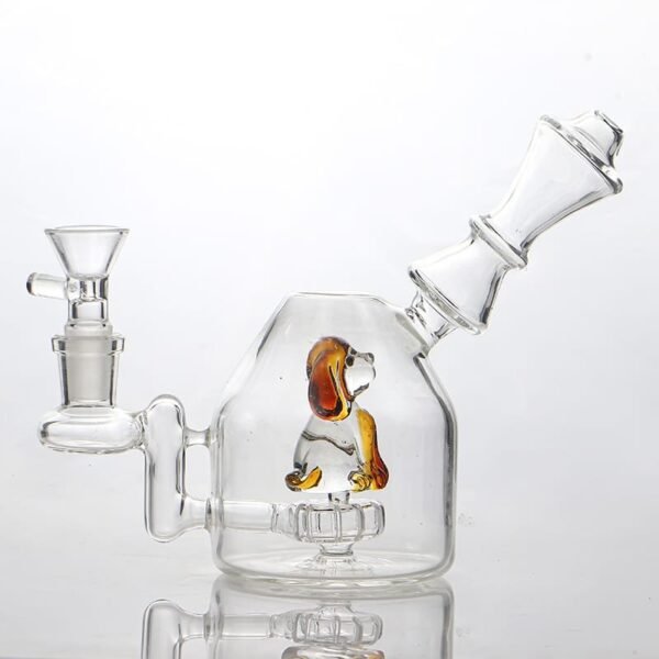 Glass Cut Dog Dab Rig - 图片 2