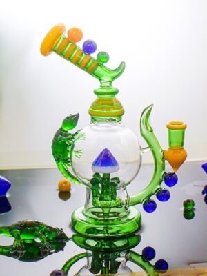 Mystic Forest Lizard Glass Dab Rig