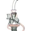 Dual Uptake Klein Recycler Glass Bong made from premium borosilicate glass with a 14mm female joint.
