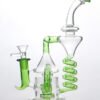 Green Spiral Recycler Glass Dab Rig
