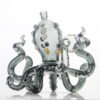 Hand blown octopus glass bong side view