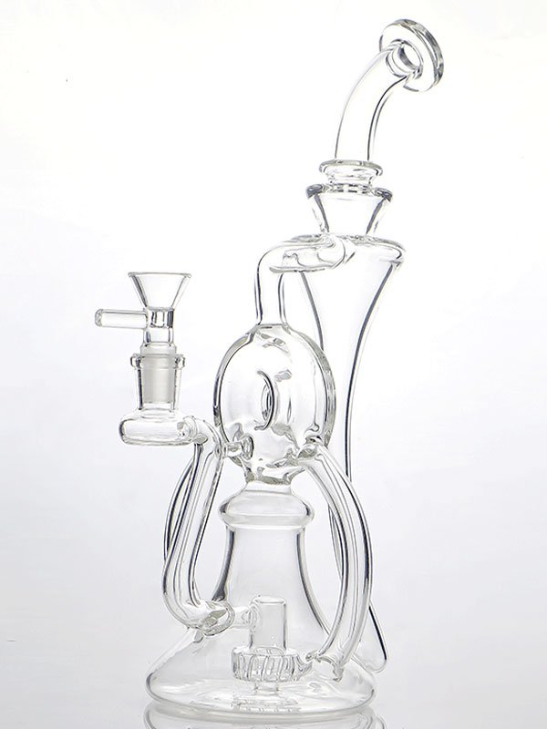 600x800-1 Premium Recycler Glass Bong – Large Multi-Chamber Water Filtration Bong