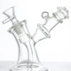 600x800-1 Unique angled borosilicate glass bong with compact water filtration design