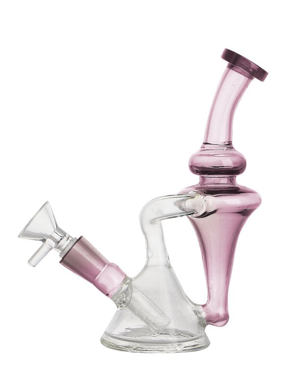 600x800-2 Compact Recycler Glass Bong with Water Filtration | Beginner Friendly Glass Water Pipe