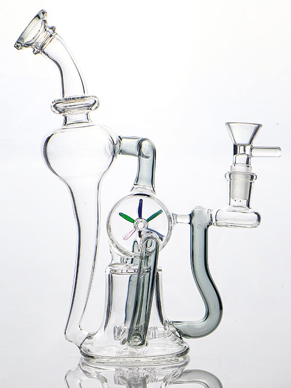 10" Windmill Recycler Glass Bong – Premium Borosilicate Water Pipe with 14mm Bowl