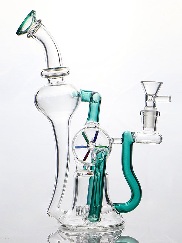 10" Windmill Recycler Glass Bong – Premium Borosilicate Water Pipe with 14mm Bowl
