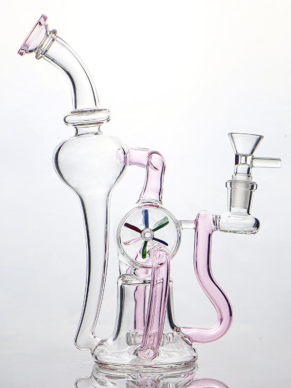 10" Windmill Recycler Glass Bong – Premium Borosilicate Water Pipe with 14mm Bowl