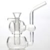 Beginner gourd glass bong with compact borosilicate glass design and smooth water filtration