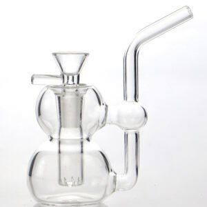 600x800-3 Beginner gourd glass bong with compact borosilicate glass design and smooth water filtration