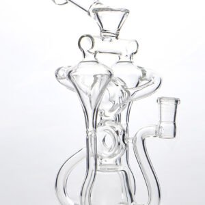 600x800-3 Premium artistic recycler glass bong with multi-chamber water filtration and borosilicate glass