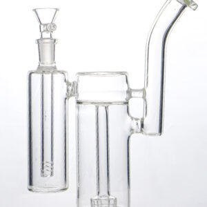600x800-3 Premium dual chamber glass bong with double water filtration and borosilicate glass construction