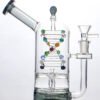 600x800-5 10" DNA Helix Glass Bong – Scientific Borosilicate Water Pipe with 14mm Bowl