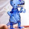 8" Handmade T-Rex Glass Bong – Dinosaur Borosilicate Water Pipe with 14mm Bowl