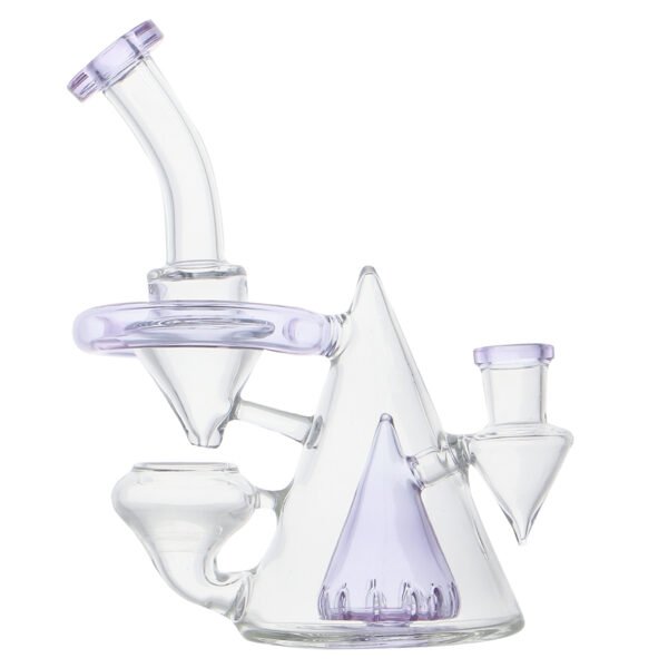 9" Dual Drop Recycler Glass Bong – Scientific Borosilicate Water Pipe with 14mm Bowl