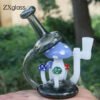 800x800-2 Handcrafted mushroom recycler glass bong with premium borosilicate glass and water filtration