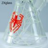 Glow-in-the-Dark Spider Web Glass Bong – Premium Halloween Beaker Bong
