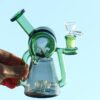 Premium Spiral Recycler Glass Bong – Artistic Borosilicate Water Bong