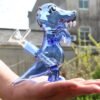 8" Handmade T-Rex Glass Bong – Dinosaur Borosilicate Water Pipe with 14mm Bowl