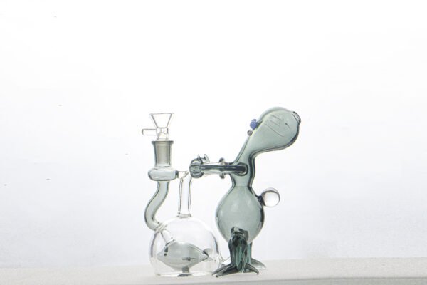 IMG_0595 8" Aquarium Glass Bong – Handcrafted Fish Design Water Pipe with 14mm Bowl