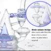 9" Dual Drop Recycler Glass Bong – Scientific Borosilicate Water Pipe with 14mm Bowl