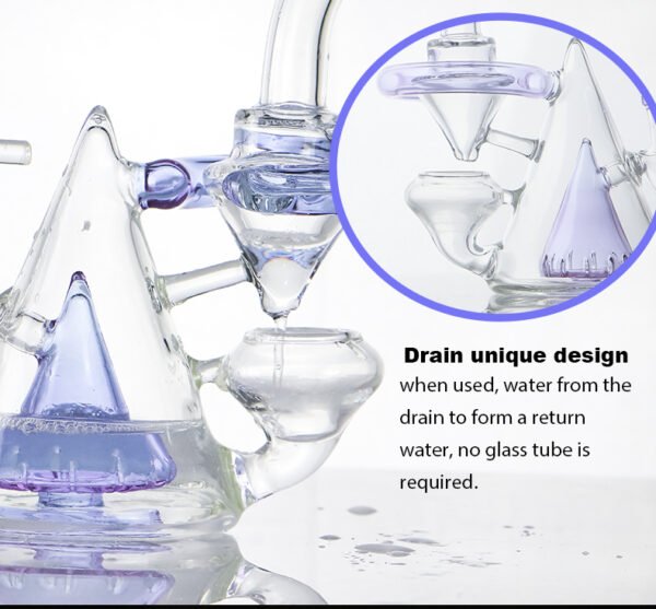 9" Dual Drop Recycler Glass Bong – Scientific Borosilicate Water Pipe with 14mm Bowl