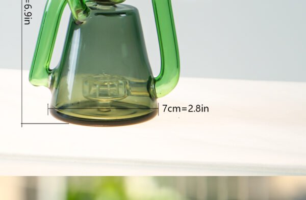 Premium Spiral Recycler Glass Bong – Artistic Borosilicate Water Bong